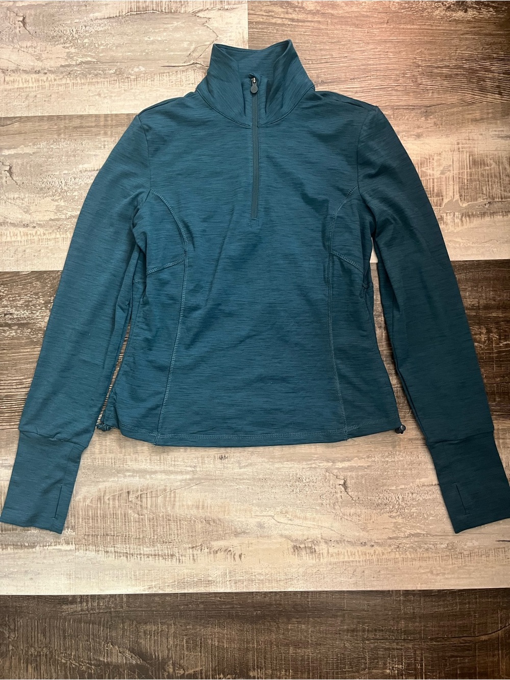 T.J.Maxx Teal Half-Zip Long Sleeve Pullover